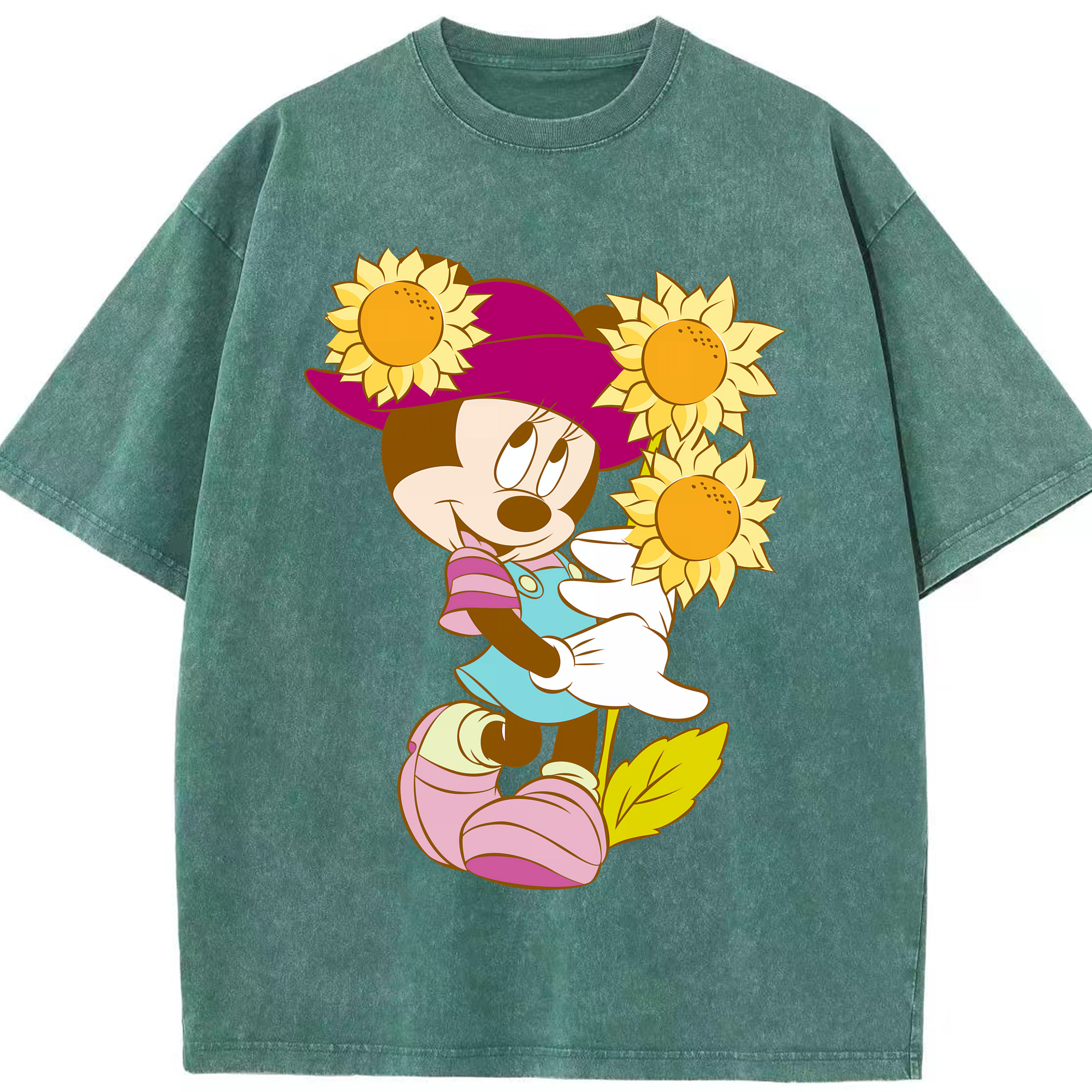 （画像用） ミッキーマウス Mickey Mouse 綿100% ヴィンテージ風 半袖Tシャツ（フロントプリント）
